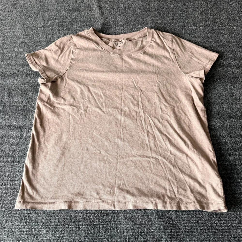 Madewell Northside Vintage Tee Bundle Womens Large Grey Tan Cotton Crewneck 3pk